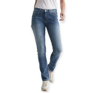 Du/er Performance 26x32 Straight Leg Slim 5-Pocket Blue Med-Wash Denim Jeans